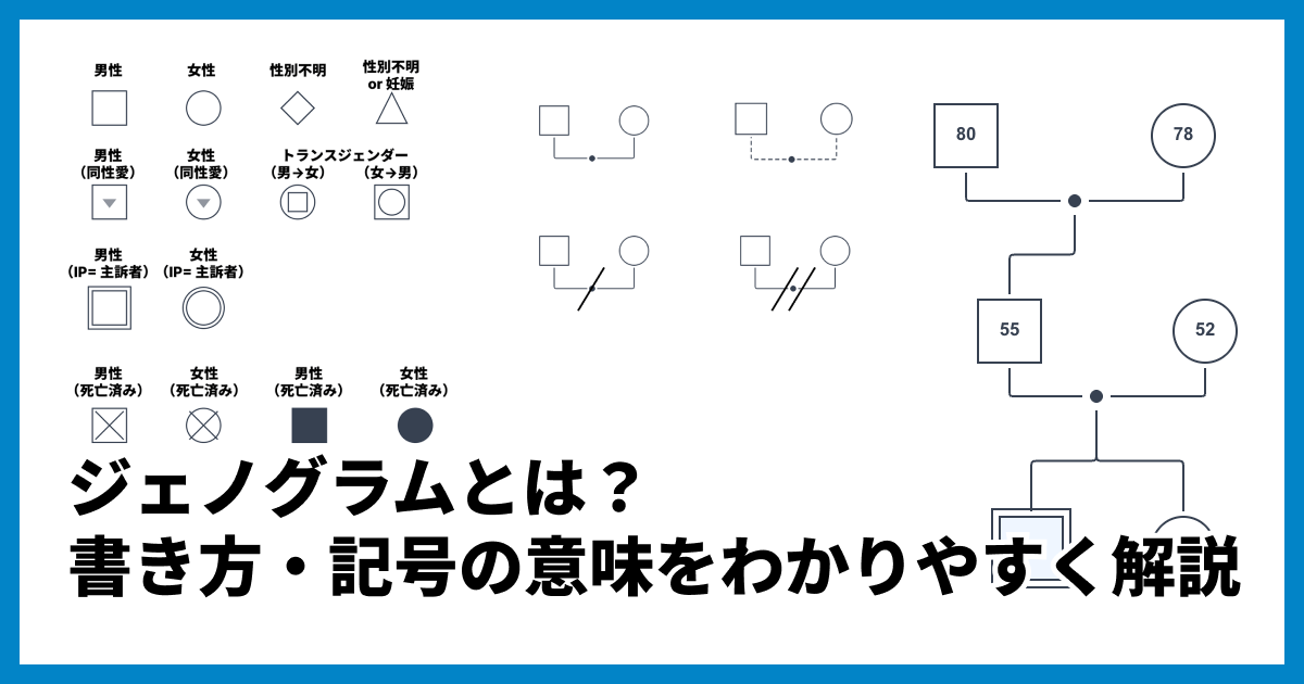ジェノグラムとは?書き方・記号の意味をわかりやすく解説